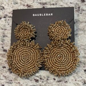 BaubleBar Rianne Metallic Gold Beaded Earrings